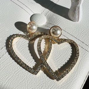 Heart earrings gold platted